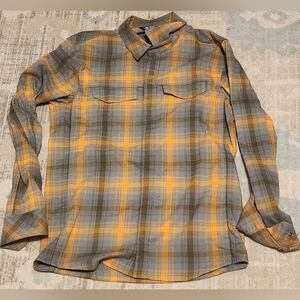 Arc'teryx Men's Gryson Long Sleeve Shirt. Grey/Gold. Size Small. EUC